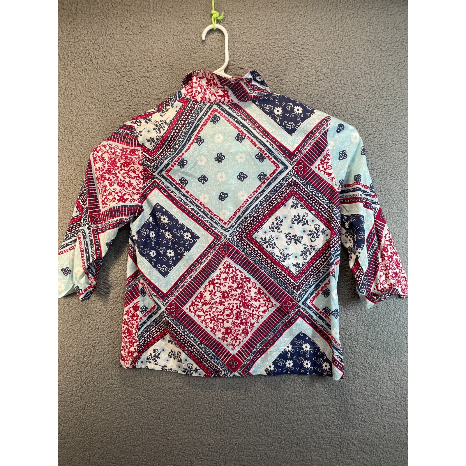 Koret City Blues Shirt Womens M Long Sleeve Collared Spread Chest Button